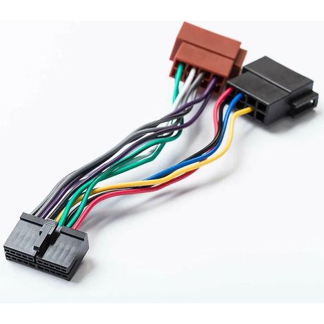 Adaptateur ISO pour autoradio, câble 20 broches, connecteur DIN universel pour autoradios AEG, Prology, Audiovox, JGC, etc. (1/2)