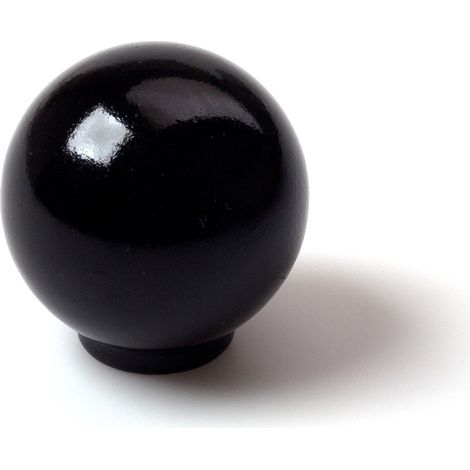 Bouton en plastique avec finition noire, dimensions: 34x34x36mm Ø: 34mm - talla