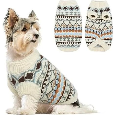 Pull chien - Chihuahua - Chaud et confortable - Beige (1/4)