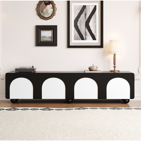 Mueble TV salón con cajones y puertas bicolor OKMYHOME (1/5)