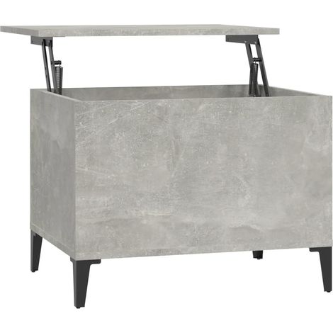 Table basse Gris béton 60x44,5x45 Bois d'ingénierie (1/5)