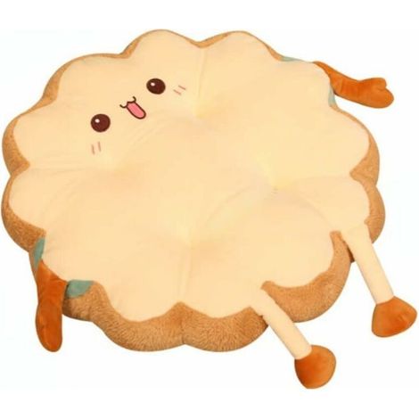 Coussin de toast, coussin de chaise mignon, longue assise, coussin en peluche d'hiver pour siège de bureau de dessin animé (1/5)