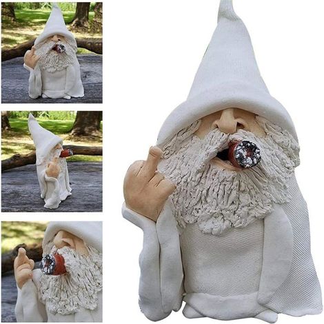 1 nain de jardin barbe blanche, déco extérieure résistante aux intempéries, figurine jardin traditionnelle, pour pelouse ou intérieur (1/4)