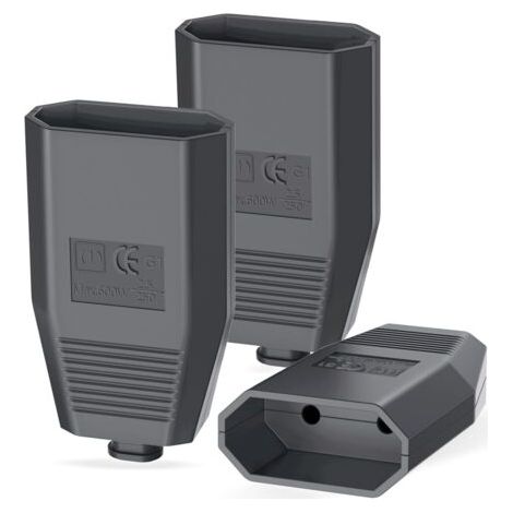 A 3 Pièces Prise Electrique Femelle, Fiche Femelle, Prise Femelle 250V/2,5A, Le Connecteur Europe Fiche Plate Contact de Protection, Prise Plate Fiche Electrique Avec Décharge De Traction (1/5)