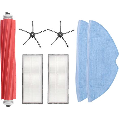 Lot de 7 accessoires HEPA pour aspirateur Roborock S7 T7S : filtre, brosse principale amovible, chiffon de nettoyage et brosse latérale. (1/5)