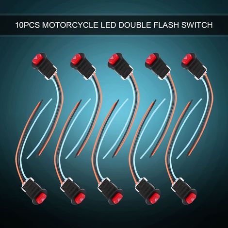 boutons poussoirs pour clignotants LED doubles pour moto (1/4)