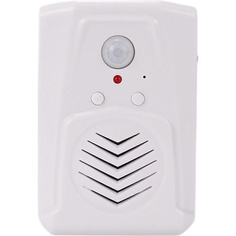 Sonnette de porte avec détecteur de mouvement 20x, lecteur MP3, infrarouge, sans fil, message vocal de bienvenue. (1/4)