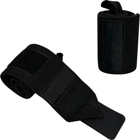 Wrist Wrap - Adjustable Neoprene Wrist Support Brace for Carpal Tunnel Relief and Weightlifting - Black - 2 Pack (1/5)