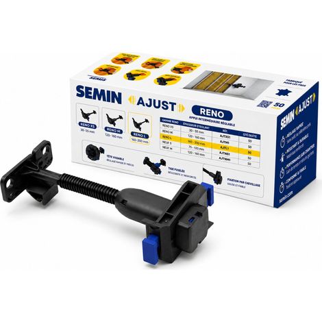SEMIN AJUST RENO L – Appui Intermédiaire Réglable 160-200 mm – Isolation Murs Intérieurs – Fourrures F45/F47 – Éco-Conçu – Boite de 50 (1/5)