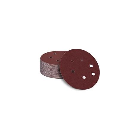 Abrasivos y papel de lija Pack de 50 discos de lijado autoadhesivos de 150 mm (15,2 cm) Papel abrasivo autoadhesivo para lijadora orbital aleatoria (grano 180)