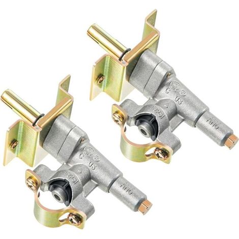 Lot de 2 vannes de régulation de brûleur pour plaque de cuisson, pièces de rechange pour gaz (1/4)
