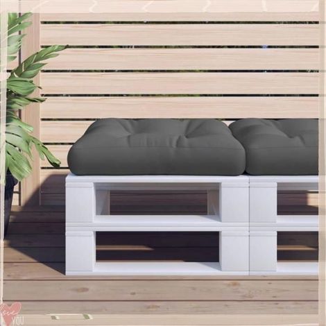 360878 Coussin de palette anthracite 60x61,5x10 cm tissu (1/5)