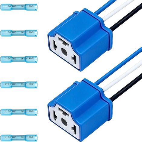 connecteurs de faisceau électrique H4, connecteurs de phares de voiture en céramique H4 9003 HB2 à 3 broches, fiche et prise pour ampoules de phares de voiture, camion, bateau (1/5)