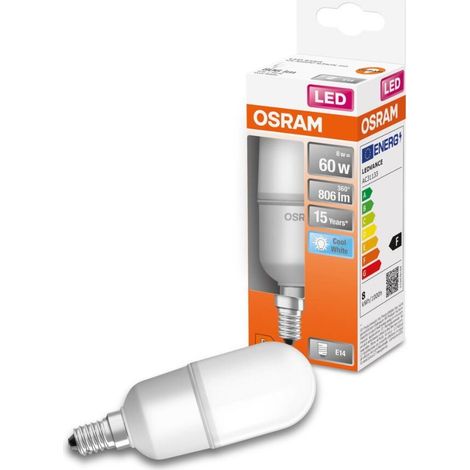OSRAM HOMELIGHTING 4058075428423 LED EEK F (A - G) E14 Kolbenform 8 W = 60 W Kaltweiß (Ø x L) 37.2 m (1/3)