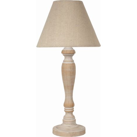 Lampe de table Candellux Folclore bois naturel E14 (1/2)
