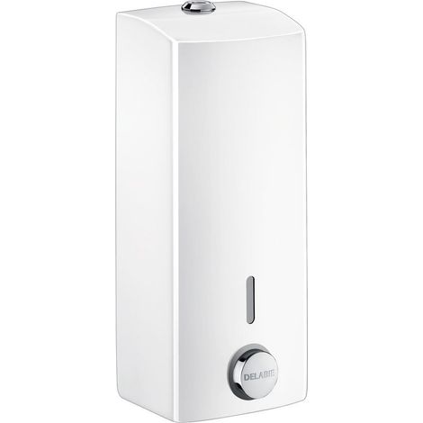 Delabie – Distributeur de savon mural 1 litre – Capot inox 304 bactériostatique – Antivandalisme avec serrure – Montage mural rapide (1/6)