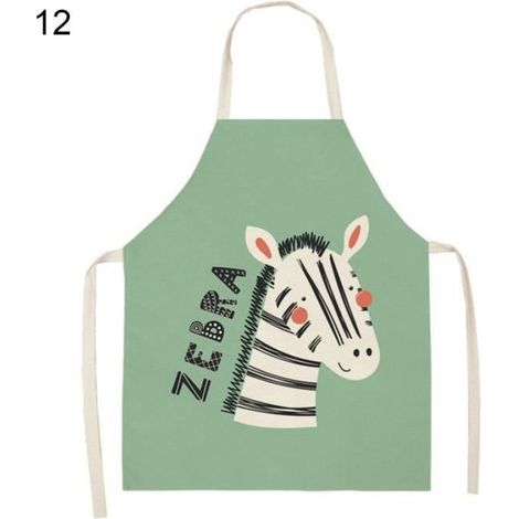 Tablier De Cuisine - Coton Lin - Résistant À L'huile - Pour Cuisine Maison Boulangerie Cantine - Taille S Ou L (1/2)