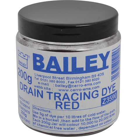 Bailey 3590 Drain Tracing Dye - Red BAI3590 (1/2)