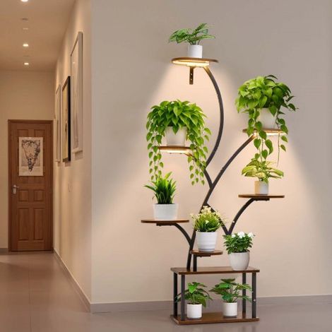 Support Plantes Intérieur avec Lampe de Croissance (1/5)