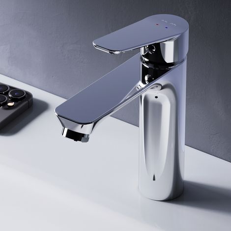 AM.PM Mitiguer Lavabo Robinet Salle Bain Chrome Robinet de Lavabo pour Salle de Bain Mélangeur Lavabo en Laiton (1/5)