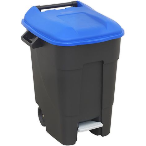 Sealey Refuse/Wheelie Bin with Foot Pedal 100L - Blue BM100PB