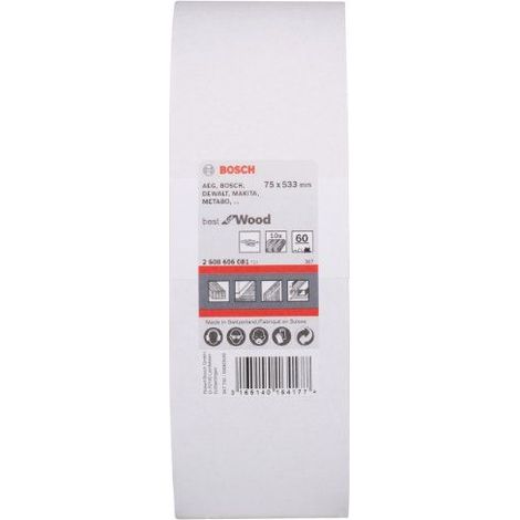 Bosch Sanding belts PRO X440 Sanding Belt 75x533 mm G60 10 pcs 2608606081
