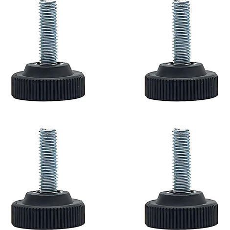 4 Adjustable Leveling Feet, Furniture Level, Furniture Leveling Screws, Adjustable Leveling Feet with M8 Thread, Round Base Leveling Screws for Machine Feet (1/5)
