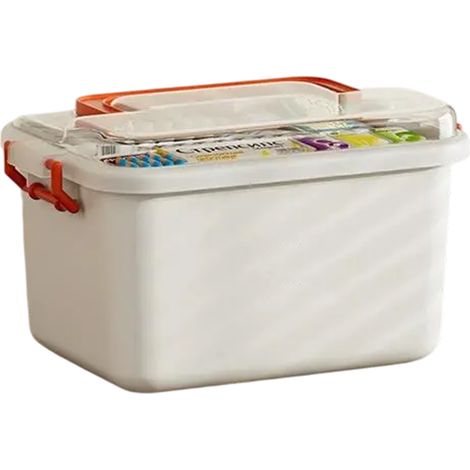 Boîte à pharmacie familiale grande capacité, boîte de rangement pour médicaments, trousse de premiers secours à plusieurs niveaux, boîte à pharmacie portable (1/5)