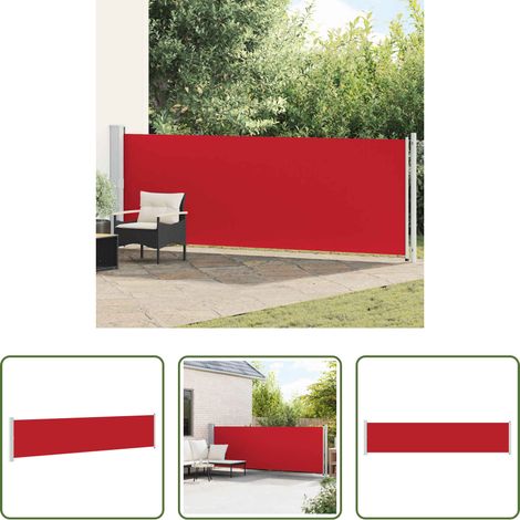 Terrassenmarkise -  Seitenmarkise Ausziehbar 140x600 cm Rot