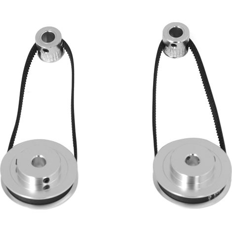 Zahnriemenscheibe aus Aluminium mit 20 und 60 Zähnen, Zahnriemen 280 mm x 6 mm, Welle 8 mm/0,3 Zoll, 3D-Drucker-Kit (1/5)