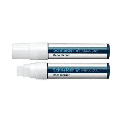 Schneider Kreidemarker Maxx 260 126049 Keilspitze 5+15mm weiß (1/5)
