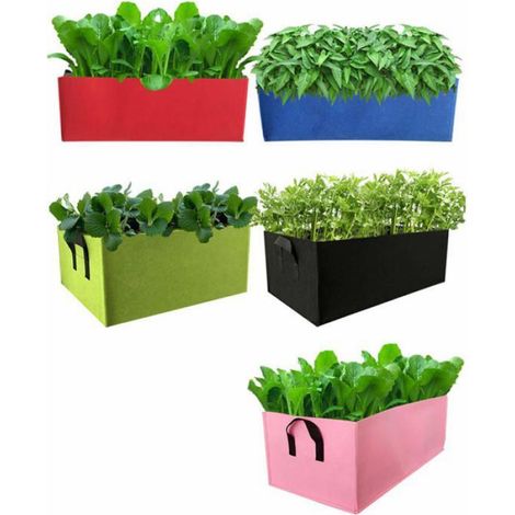 Lot de 3 Sacs de culture, Tissu non tissé, Respirant, Poignées, Jardin Balcon (1/5)