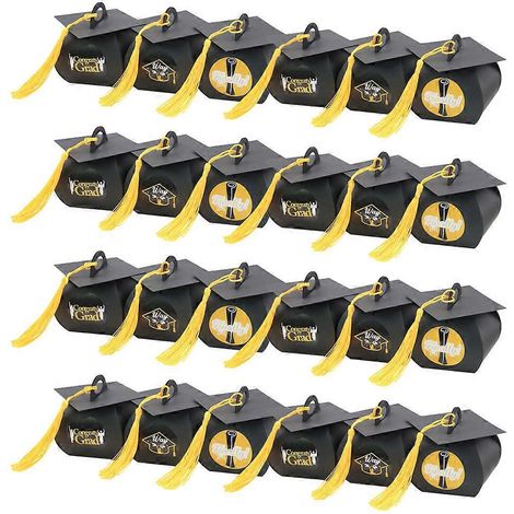 24 boîtes à bonbons en papier (1 sachet) - Boîtes à chocolat créatives avec autocollants (noir)-7X6.5CM-Black (1/3)