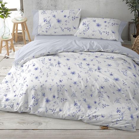 Housse de Couette imprimée, pour lit de 150 à 160 cm (+ Dimensions Disponibles)  Design 048  Couleur Bleue (150-160 x 190/200 cm) (1/5)