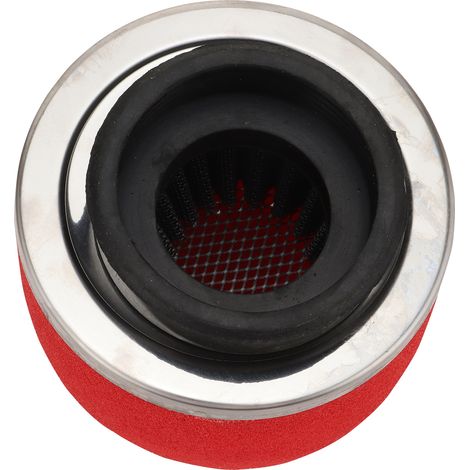 Roter Schwamm-Luftfilter in Pilzform mit gebogenem Hals (95 großer exzentrischer Schwamm-Luftfilter) Einlassdurchmesser: 54 mm (1/4)