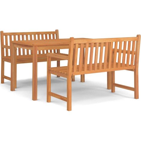 Maison Exclusive - Set da Pranzo per Giardino 3 pz in Legno Massello di Teak
