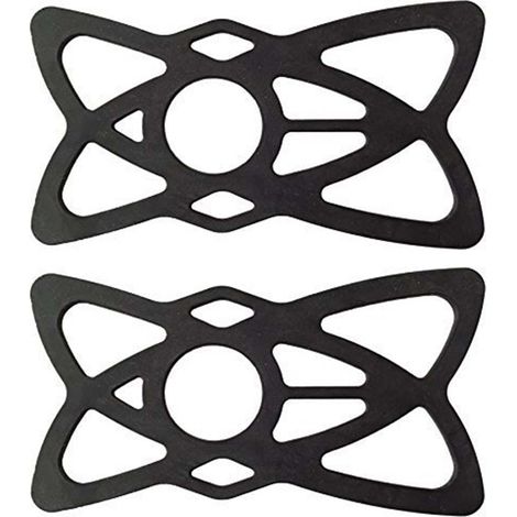 2pcs Replacement Rubber/Silicone Safety Tapes for Bicycle Motorcycle Handlebar Crash Bar Mount Phone Holder Black (1/2)