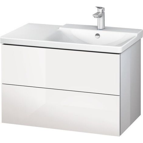 Meuble sous-vasque L-CUBE 820x481x555mm Gris Doloaveci brillant