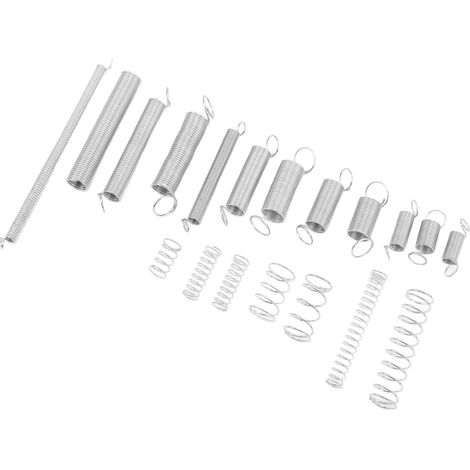 Kit de 200 ressorts de compression et d'extension en acier zingué, 20 modèles différents, pour la réparation automobile et les projets de bricolage. (1/5)