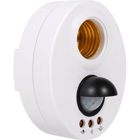 Douille de lampe E27 avec capteur infrarouge à induction humaine, tension 110-250V, interrupteur automatique, socle lumineux intelligent pour éclairage intérieur, adapté à divers ampoules LED. (1/5)