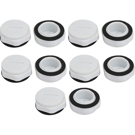 sourcing map M20 Nylon Filetage mâle Presse-étoupe Vis Fin Cap Couverture Gris (1/3)