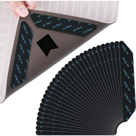 Lot de 32 patins antidérapants pour tapis d'angle, antidérapants, pour cuisine, salle de bain, bureau, 18 x 3 cm (1/5)