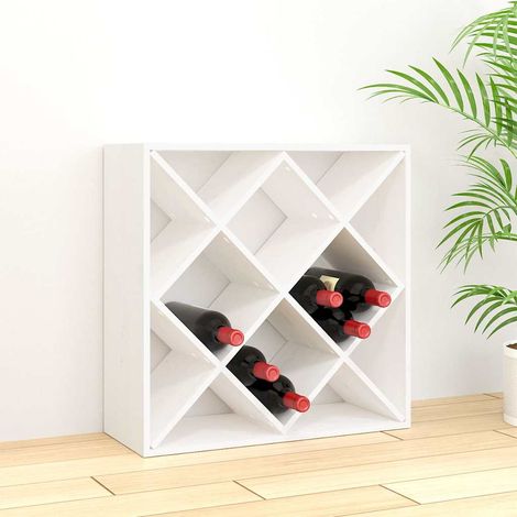 Armoire à vin-Meuble de rangement pour vin Blanc 62x25x62 cm Bois de pin massif 548127 (1/5)