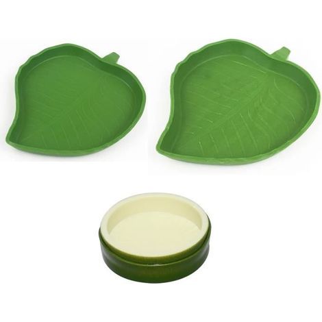 3 Pcs Reptile Food and Water Bowls, Terrestrial Turtle Accessory