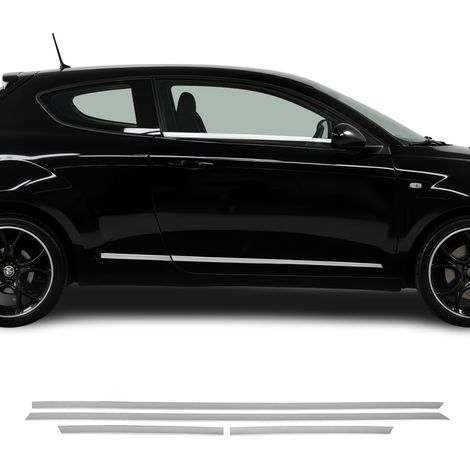 Garniture baguette de porte latérale pour Alfa Romeo Mito 2008-2018 inox Chromé (1/5)