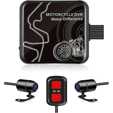 Caméra embarquée moto double caméra 1080p étanche (avant et arrière) avec contrôle via application Wi-Fi et enregistrement en boucle par capteur G (1/5)