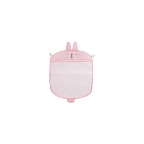 Rangement pour jouets de bain Organisateur de jouets pour bébé Salle de bain Porte-sac suspendu en filet Rose (1/5)