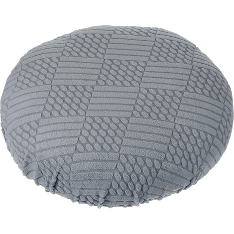 Housses De Tabouret Rondes, Housses De Tabouret Élastiques Lavables Coussin De Tabouret Housse De Siège Élastique pour Chaise De 14-18 Pouces, Gris Foncé (1/5)
