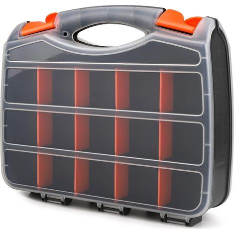 Boîte de rangement double face, organisateur pour petites pièces et vis, grande boîte de rangement avec pièces intérieures personnalisables (1/5)