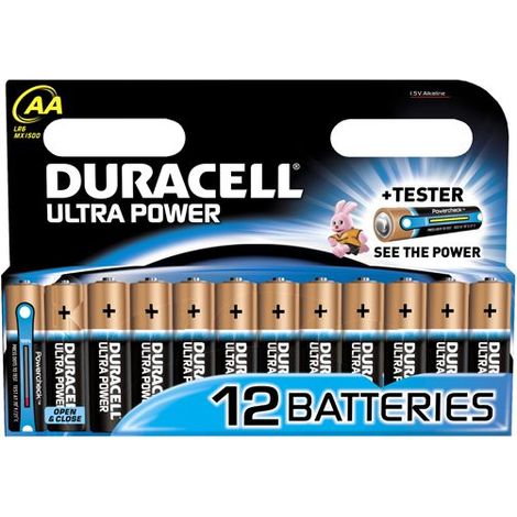 Duracell Pilas alcalinas AA Ultra Power 12 unidades (1/5)
